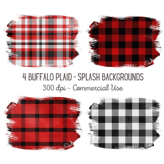 Buffalo Plaid PNG Files for Sublimation Splash Background Red Christmas Plaid Splatter Backsplash png Print Design Commercial Use 300 dpi