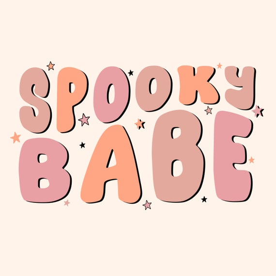 Spooky Babe Halloween PNG Digital Design Download Kids Sublimation Spooky png Digital File png
