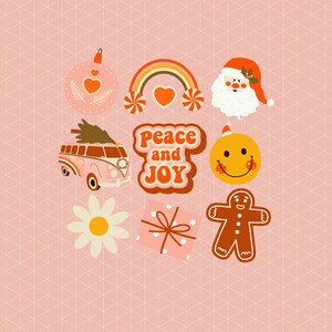 Peace and Joy Christmas png DTG png Designs, Merry Christmas Sublimation, Retro, Smiley Face png, Christmas PNG, 300 dpi,  Commercial Use