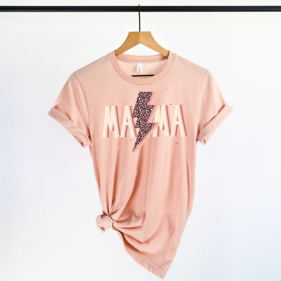 Mama Leopard Lightning Bolt PNG Sublimation Summer Designs Mama Design Downloads DTG Prints - PNG Transparent