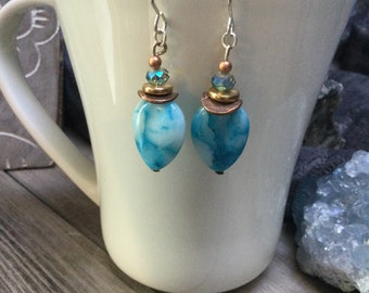 Blue Agate Earrings