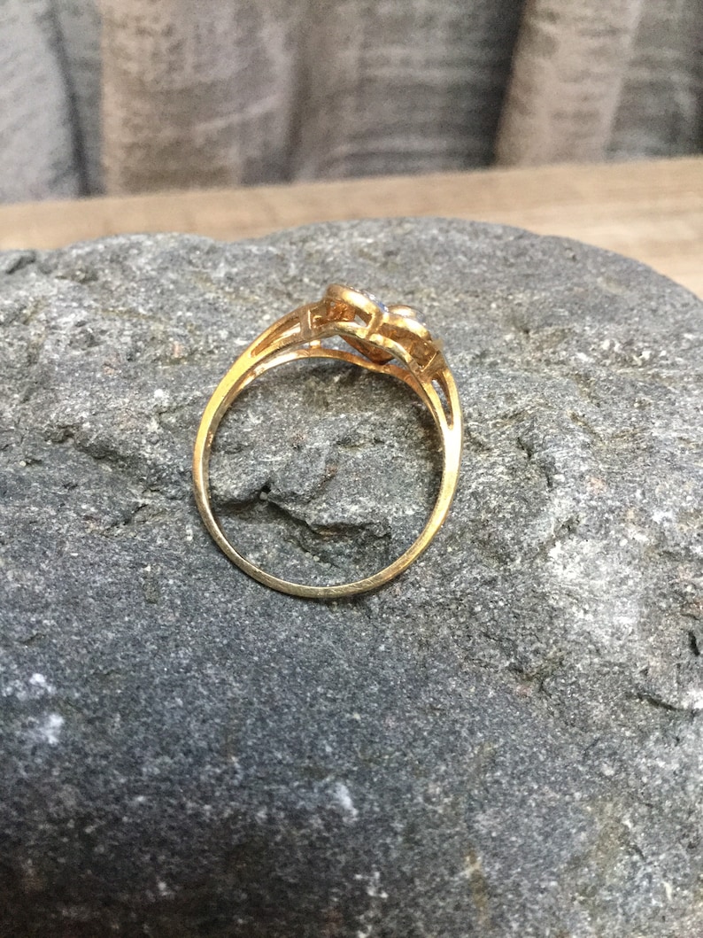 Double Heart Gold Ring