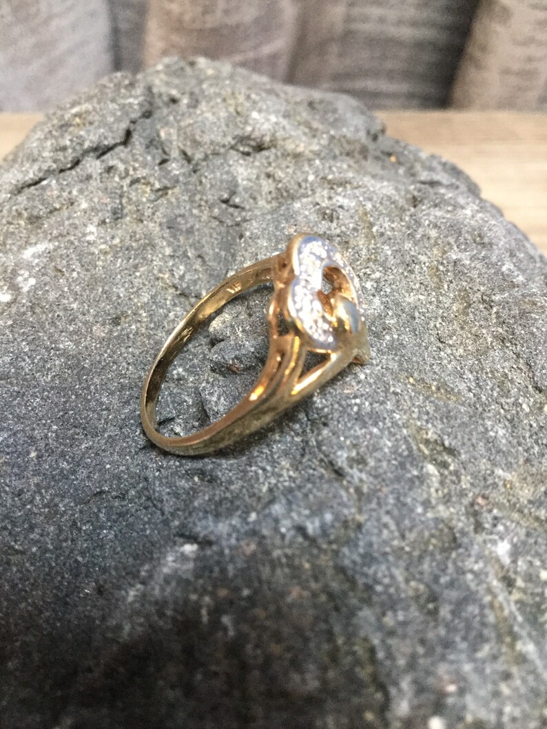 Double Heart Gold Ring