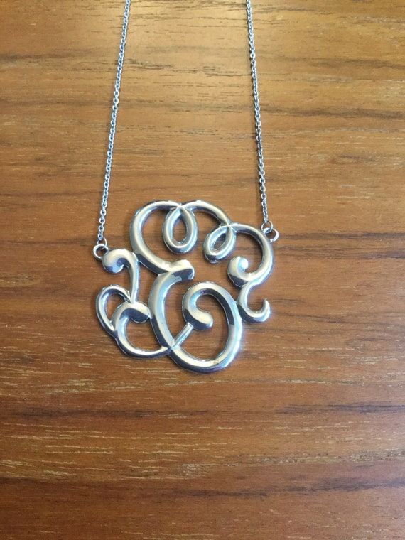 Script E Necklace - image 1