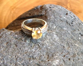 Vintage Sterling Citrine Ring