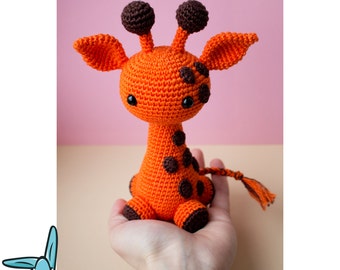 Amigurumi giraffe patroon. Haak patroon. Amigurumi safari dieren patroon. Talen: Engels, Spaans