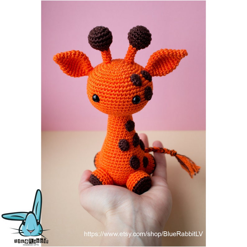 Amigurumi Giraffe pattern. Crochet pattern. Amigurumi safari animals pattern. Languages: English, Spanish image 1