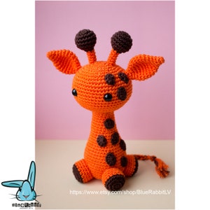 Amigurumi Giraffe pattern. Crochet pattern. Amigurumi safari animals pattern. Languages: English, Spanish image 2