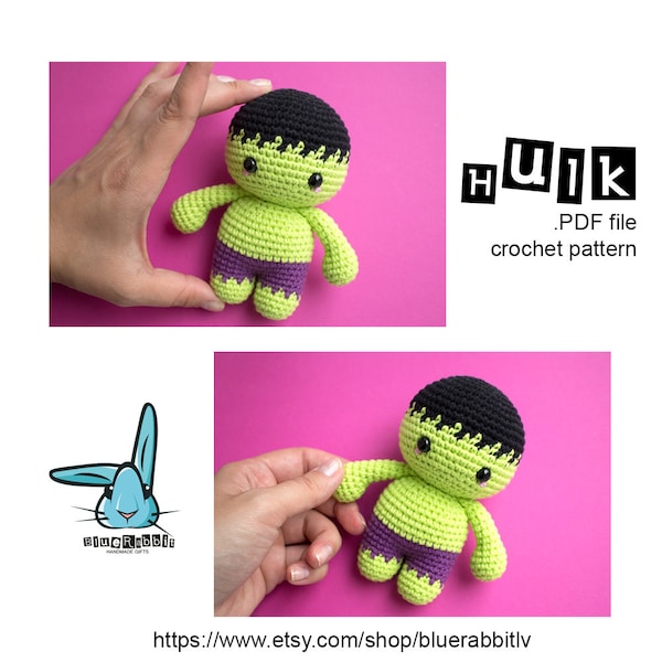 Haakpatroon amigurumi-superheldpop (pdf-patroon)