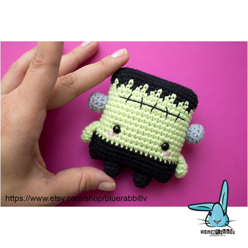 Amigurumi Frankenstein Monster Crochet Pattern: DIY Halloween Toy (PDF Pattern) image 4