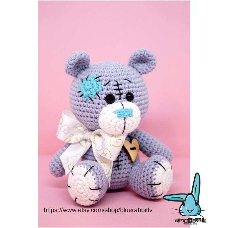 Amigurumi bear crochet pattern. Valentines day. Languages: English, French, Dutch, German, Spanish, Norwegian, Portuguese, Danish, Swedish image 4