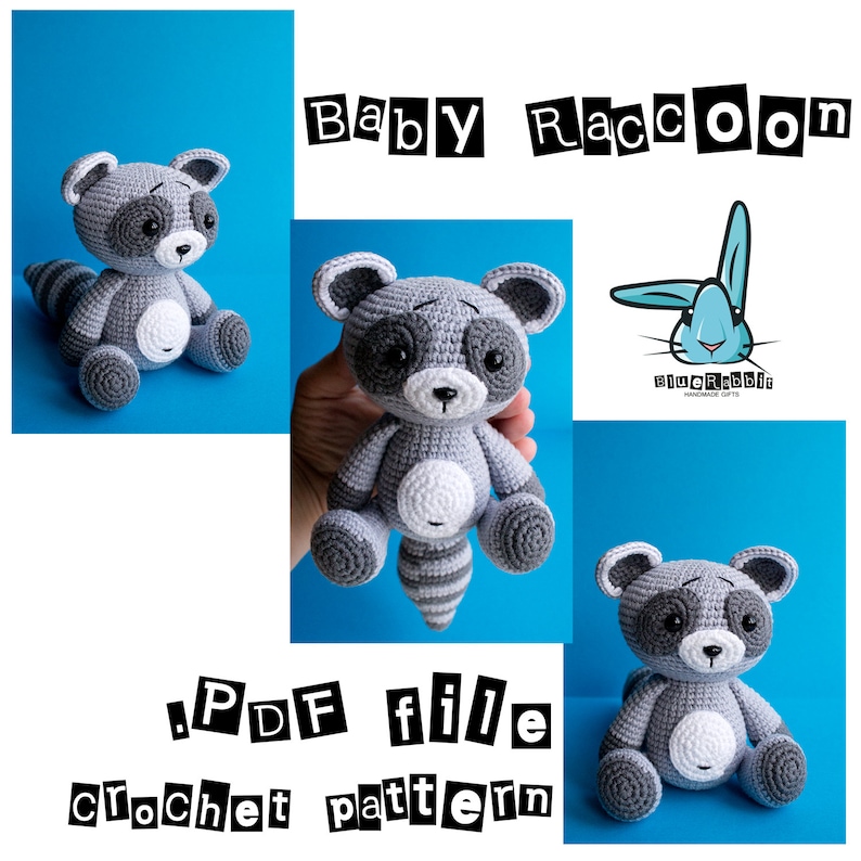 Amigurumi Raccoon Crochet Pattern: DIY Forest Animal (PDF Pattern) image 1