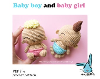 Amigurumi Baby Boy and Girl Crochet Pattern (PDF Pattern)