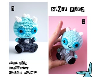 Amigurumi Winter King crochet pattern. DIY Dead man toy. Dead king doll. Languages:  English, French, Spanish, Norwegian