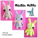 Amigurumi voodoo rabbit crochet pattern. Languages: English, Danish, French, German, Spanish 