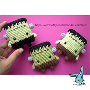 Amigurumi Frankenstein Monster Crochet Pattern: DIY Halloween Toy (PDF Pattern) image 2