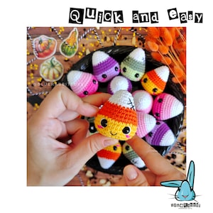 Amigurumi Mini Candy Corn Crochet Pattern: Halloween Toy (PDF Pattern ...