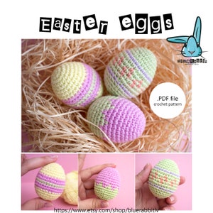 Amigurumi Easter egg pattern set. Crochet pattern. Language - English.