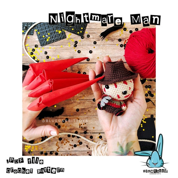 Amigurumi Halloween Doll Crochet Pattern, Nightmare Man (PDF Pattern).