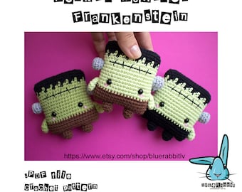 Padrão de crochê Amigurumi do Monstro de Frankenstein: Brinquedo de Halloween Faça Você Mesmo (Padrão em PDF)