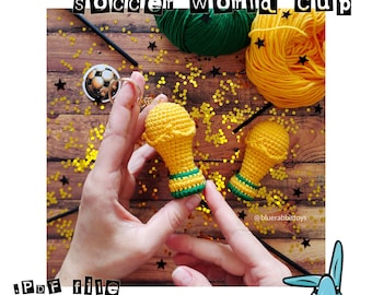 Amigurumi Soccer World Cup crochet pattern .PDF. Football Trophy