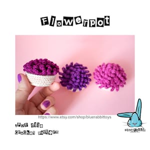 Amigurumi flowerpot crochet pattern. Crochet planter. Language English. image 1