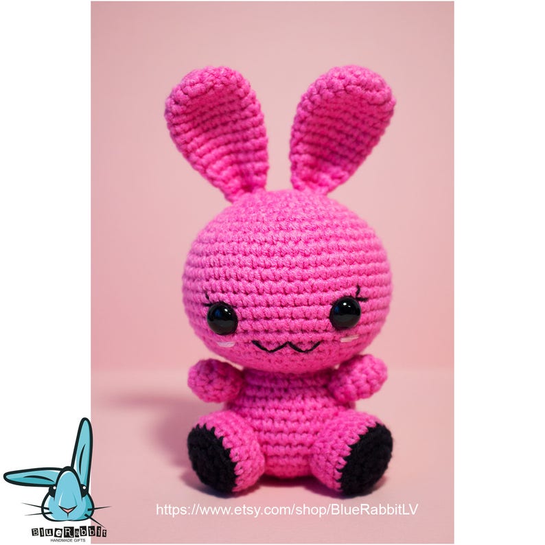 Amigurumi voodoo bunny crochet pattern. Creepy, cute, rabbit pattern. DIY crochet toy Languages: English, German, Spanish, French image 7