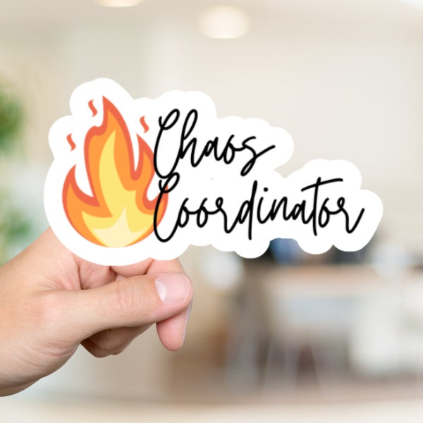 Chaos Coordinator Sticker, Work Sticker, Funny Sticker, Chaos Manager, Sticker for Work, Manager Gift, Work Friend Gift, Laptop Decal