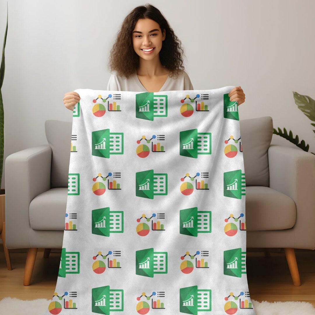 Personalized Funny Work Blanket Excel Spreadsheet Data Etsy