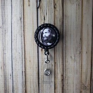 Charles Manson Helter Skelter Killer Belt Clip Badge Reel