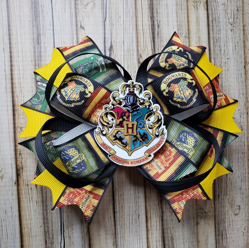 Harry Potter Crest Hogwarts Hair Bow