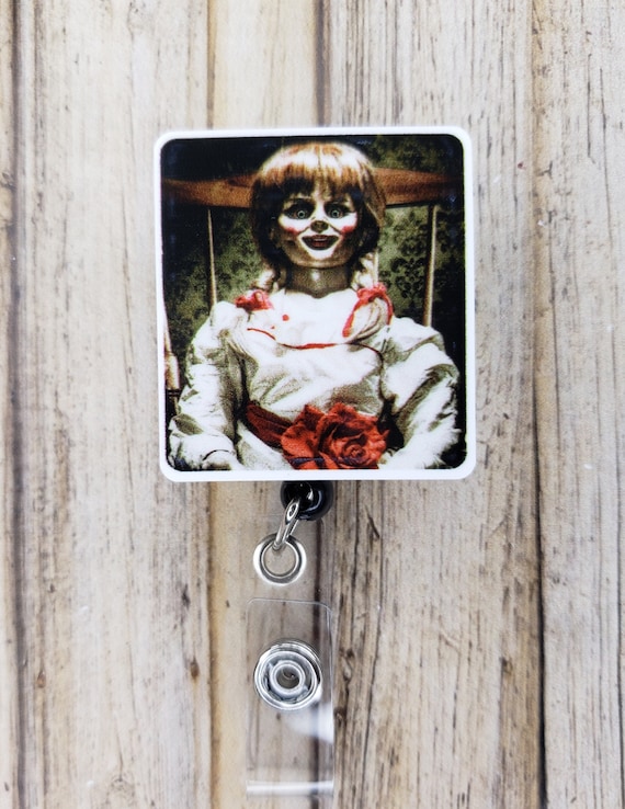 Annabelle Horror Movie Belt Clip Badge Reel Name Tag Holder- Nurse / Student
