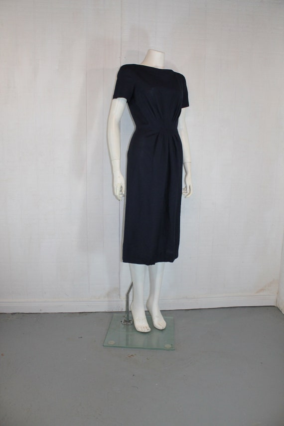 Vintage 1950's JERRY GILDEN Juniors Navy Blue Gath