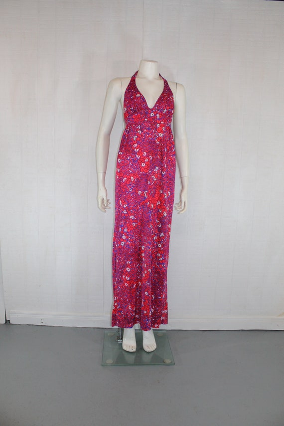 Vintage 1960's CATALINA JRS Red / Purple Nylon Flo