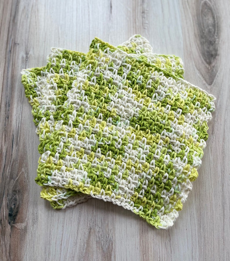 Paños de cocina de algodón hechos a mano, hechos a crochet, limpieza sostenible, regalos de inauguración de la casa, gruesos y duraderos. imagen 6