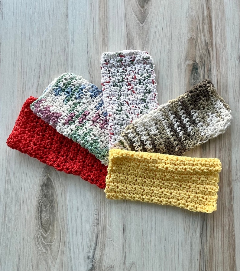 Paños de cocina de algodón hechos a mano, hechos a crochet, limpieza sostenible, regalos de inauguración de la casa, gruesos y duraderos. imagen 4