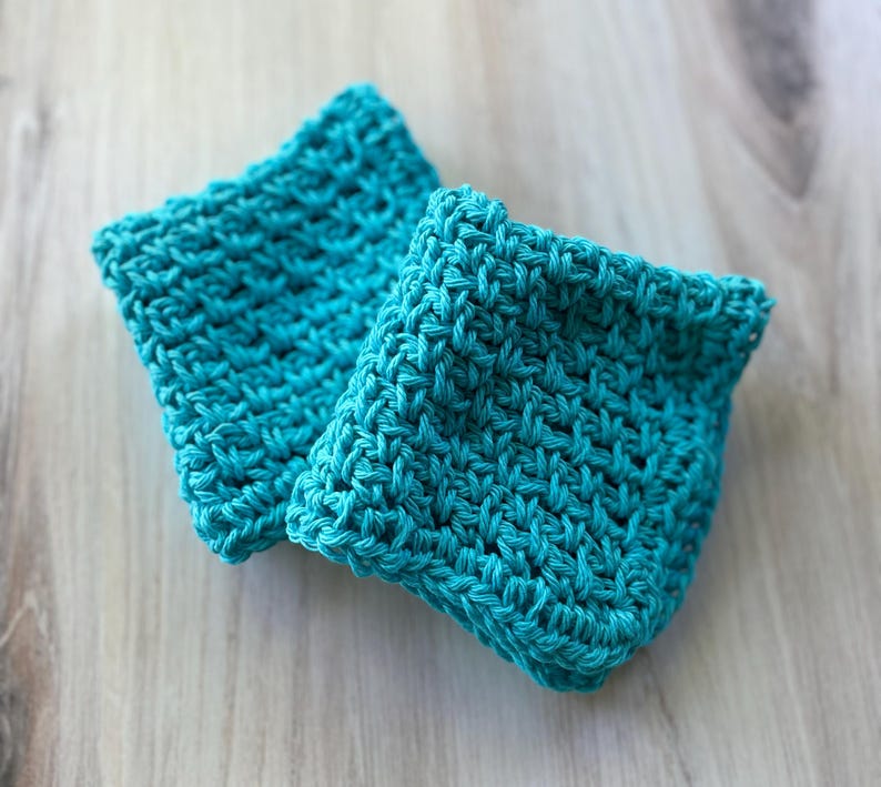 Paños de cocina de algodón hechos a mano, hechos a crochet, limpieza sostenible, regalos de inauguración de la casa, gruesos y duraderos. imagen 2