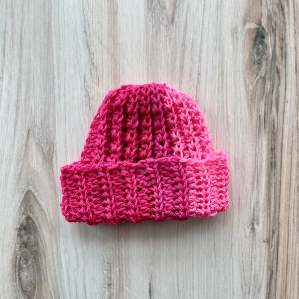 Handmade Pink Multicolor Beanie, Zero Waste Crochet Beanie, Pink Winter Hats, Crochet Hats, Colorful Beanie, Fall Clothing, Winter Hats
