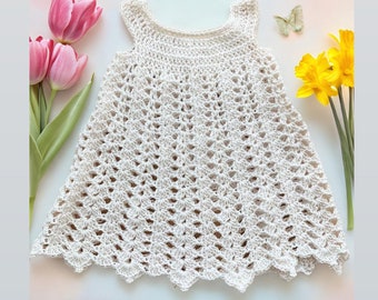 Crochet Little Girl Dress, Handmade Dress, Baby Clothes, Soft Yarn Dress, Handmade Crochet Dress, Sun Dress, Summer Baby Dress, Sundresses