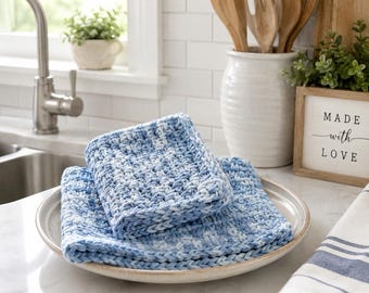 Handmade Crochet Cotton Cloth – 7x7 Reusable Dishcloth or Washcloth