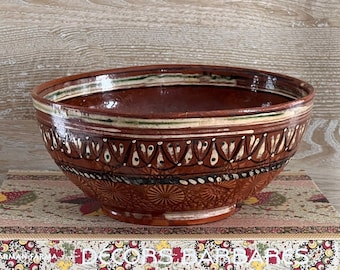 Antique Mexican Bowl | Mid-Century Bowl | Decorative Ceramics