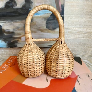Double Rattan Maracas | Percussion Instrument | Chac-Chac |  Rattle