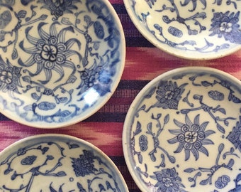 SET of (4) Small 19th-Century Chinese Export Plates