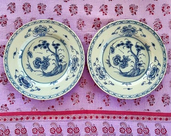 PAIR of Dutch Delft Plates | Delft Blue | Late 18th-Century