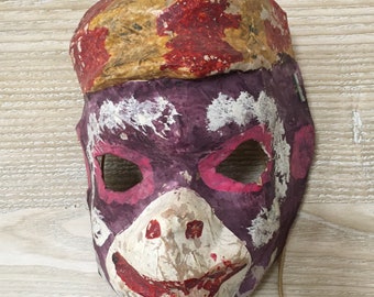 Antique Papier-Mâché Monkey Hanuman Mask | INDIA