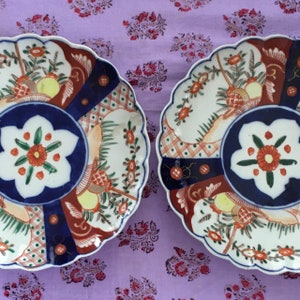 PAIR of Early Scallop-Rimmed IMARI Plates | 19th Century