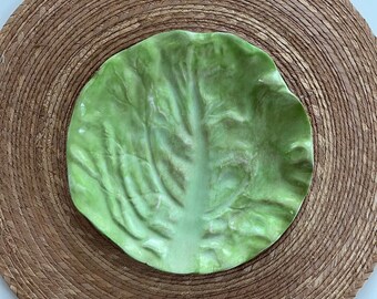 ラリック　綺麗な植物の文様　honfleur leaf　のお皿 ラリック 綺麗な植物の文様 honfleur leaf のお皿 高さが2cm 【公式