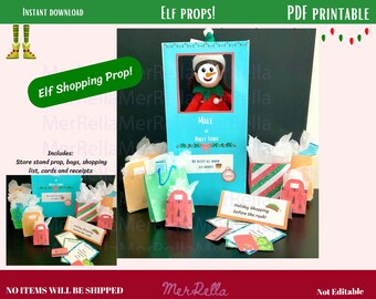 Elf Shopping Prop Printables, Mini Kit (PDF Download)