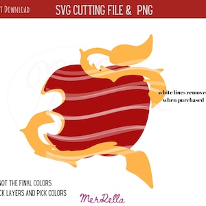 Descendants Apple SVG PNG, Cricut Cutting File, mal Svg, layered svg, birthday descendants, Poison apple svg, silhouette cricut cut file