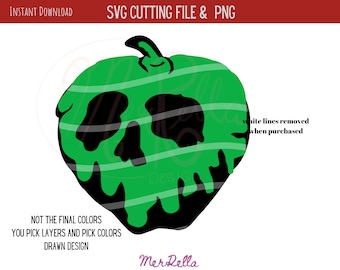 Descendants Poison Apple SVG, Evil Queen Cutting File (Digital Download)